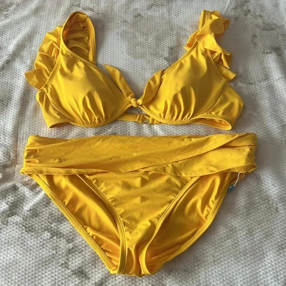 BLEU ROD BEATTIE RUFFLICIOUS TUSCAN
SUN RUFFLE CUP SIZE 14 - Picture 4 of 7